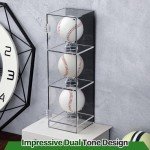 Threehoney Acrylic Baseball Display Case Set