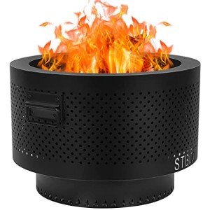 Portable Smokeless Outdoor Fire Pit with Carry Bag