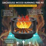 Portable Smokeless Outdoor Fire Pit with Carry Bag