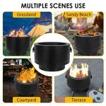 Portable Smokeless Outdoor Fire Pit with Carry Bag