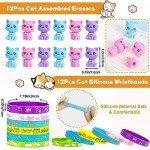 Cat-Themed Party Favors Set for Kids - 72 Pieces
