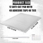12-Pack Cat Scat Spike Mat for Indoor Outdoor Use