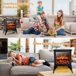 Electric Fireplace Heater with 3D Flame Effect