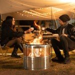 20" Stainless Steel Fire Pit with Grill Grate