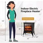 Electric Fireplace Heater with 3D Flame Effect