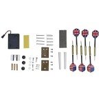 DMI Sports Paris Dartboard Set in Rustic Gray