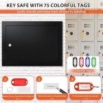 Outdoor Key Cabinet with 75 Colorful Key Tags