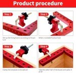 90-Degree Corner Clamps for Woodworking (Set of 4)