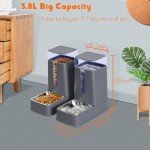 Hipidog Cat Food & Water Dispenser Set 2 Gallon