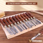 VANSORK 12-Piece Wood Carving Tool Set