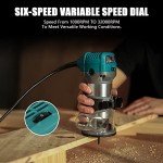 Compact 6.5 Amp Wood Router with Accessories