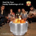 STBoo 20" Portable Outdoor Fire Pit for Camping