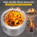 STBoo 20" Portable Outdoor Fire Pit for Camping