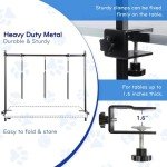 Adjustable Pet Grooming Arm with Clamps and Noose