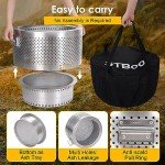 STBoo 20" Portable Outdoor Fire Pit for Camping