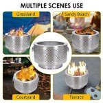 STBoo 20" Portable Outdoor Fire Pit for Camping