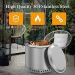 BBQ-PLUS 50cm Portable Fire Pit Cover