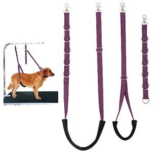 Dog Grooming Loops with Belly Straps (Purple)