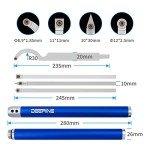 DEEFIINE Carbide Tip Wood Lathe Turning Tool Kit, Lathe Roughing and Finishing Hollow Tool Interchangeable Aluminum Alloy Handle with Diamond Round Square Carbide Blade (Aluminum Alloy Handle)