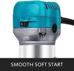 VEVOR Compact Router 1.25HP with Fixed Base and Plunge Base, Variable Speed Wood Router Kit Max Torque 30,000 RPM for Woodworking and Furniture Manufacturing