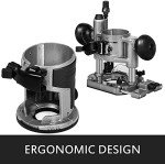 VEVOR Compact Router 1.25HP with Fixed Base and Plunge Base, Variable Speed Wood Router Kit Max Torque 30,000 RPM for Woodworking and Furniture Manufacturing