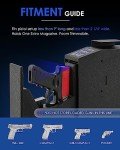 【2024 NEW VERSION】Mounted Gun Safe with Inner LED, Biometric Nightstand Handgun Safe Quick Access Pistol Safe and Gun Lock Box for Bedside, Wall, Cabinet, Desk with Fingerprint, PIN Code, KEY Access