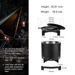 Portable Smokeless Chiminea with Grill Accessories