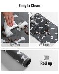 Absorbent Pet Food Mat with Bone Pattern 16"x24