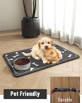 Absorbent Pet Food Mat with Bone Pattern 16"x24