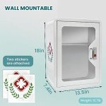 Wall-Mounted Steel Medical Organizer with Lock