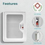 Wall-Mounted Steel Medical Organizer with Lock