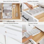 Bamboo Kitchen Organizer with Adjustable Inserts