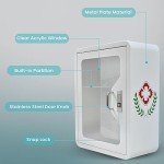 Wall-Mounted Steel Medical Organizer with Lock