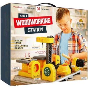 Kids 4-in-1 Woodworking Station & Tool Set