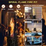 Skypatio Spiral Flame Tabletop Fire Pit Decor
