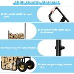 Portable 2-Tier Indoor Firewood Rack - Black