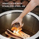 Large Stainless Steel Smokeless Outdoor Fire Pit