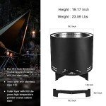 Large Stainless Steel Smokeless Outdoor Fire Pit