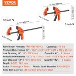VEVOR 6-Piece Quick Grip Bar Clamps Set