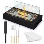 Cobblestone Tabletop Fire Pit for Indoor/Outdoor Use