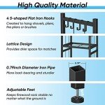 Portable 2-Tier Indoor Firewood Rack with Hooks