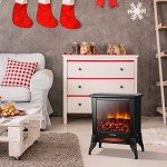 COSTWAY 18-Inch Electric Fireplace Stove Heater
