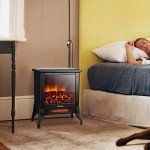 COSTWAY 18-Inch Electric Fireplace Stove Heater