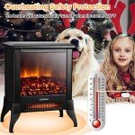 COSTWAY 18-Inch Electric Fireplace Stove Heater