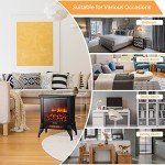 COSTWAY 18-Inch Electric Fireplace Stove Heater