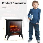 COSTWAY 18-Inch Electric Fireplace Stove Heater