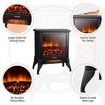 COSTWAY 18-Inch Electric Fireplace Stove Heater