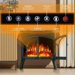 Portable Indoor Electric Fireplace Heater - Dark Green