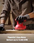 AVID POWER 5-Inch Electric Orbital Sander with 12 Sandpapers