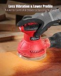 AVID POWER 5-Inch Electric Orbital Sander with 12 Sandpapers